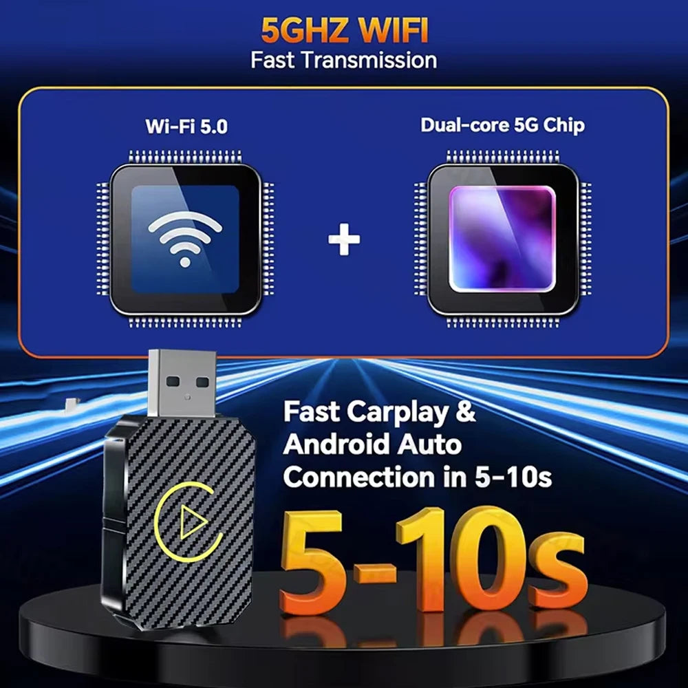 2in1 Wireless CarPlay Android Auto Adapter