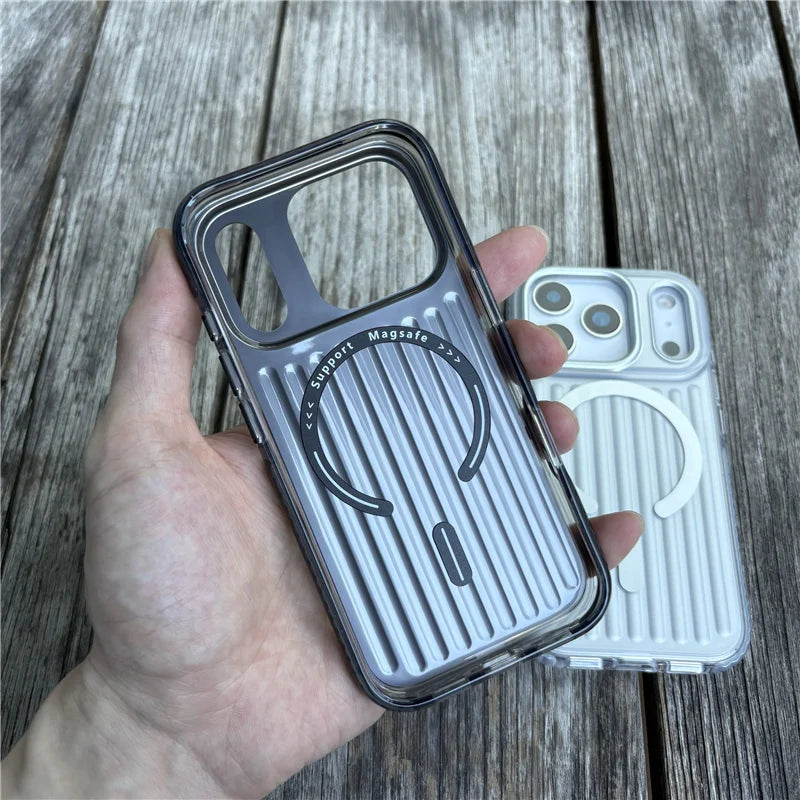 Luxuriöse matte gewellte Magsafe Hülle für iPhone 17 Pro Max