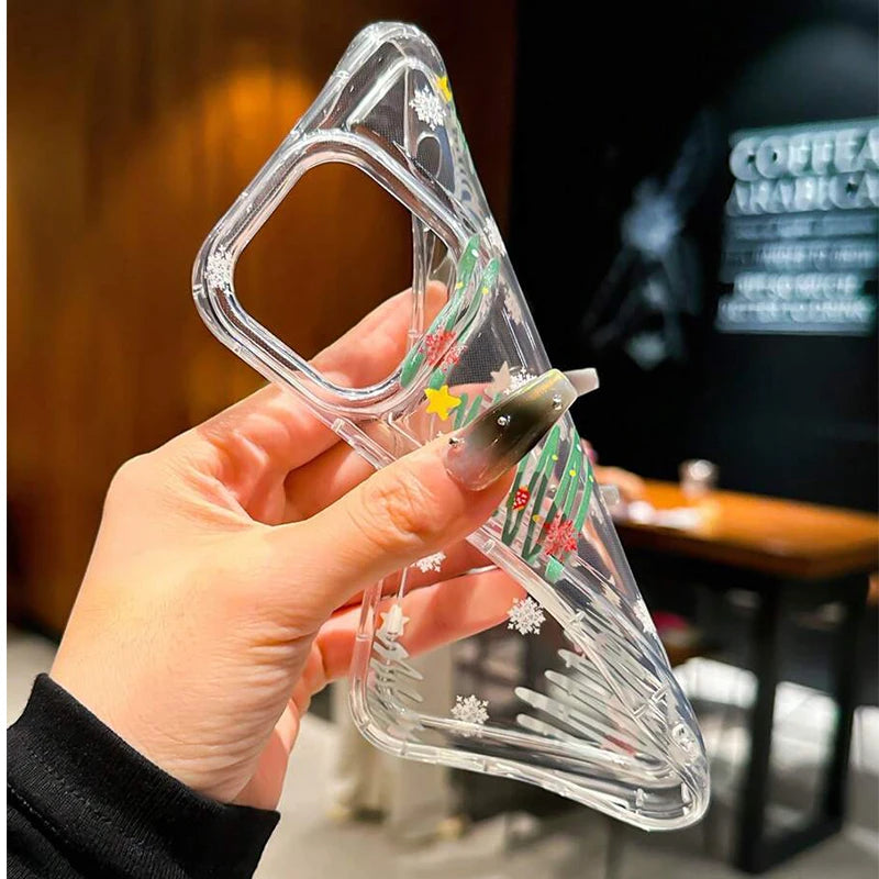 Schneeflocken Weihnachtsbaum Hülle für iPhone 17