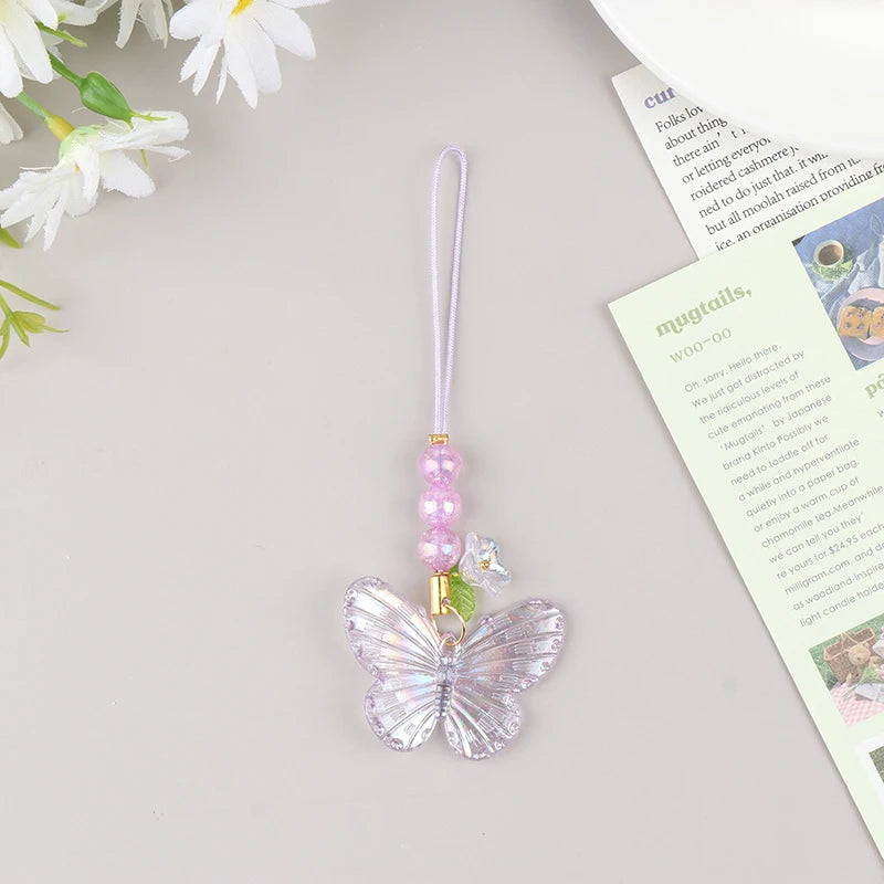 Bunter Schmetterling Handy-Lanyard mit Anhänger