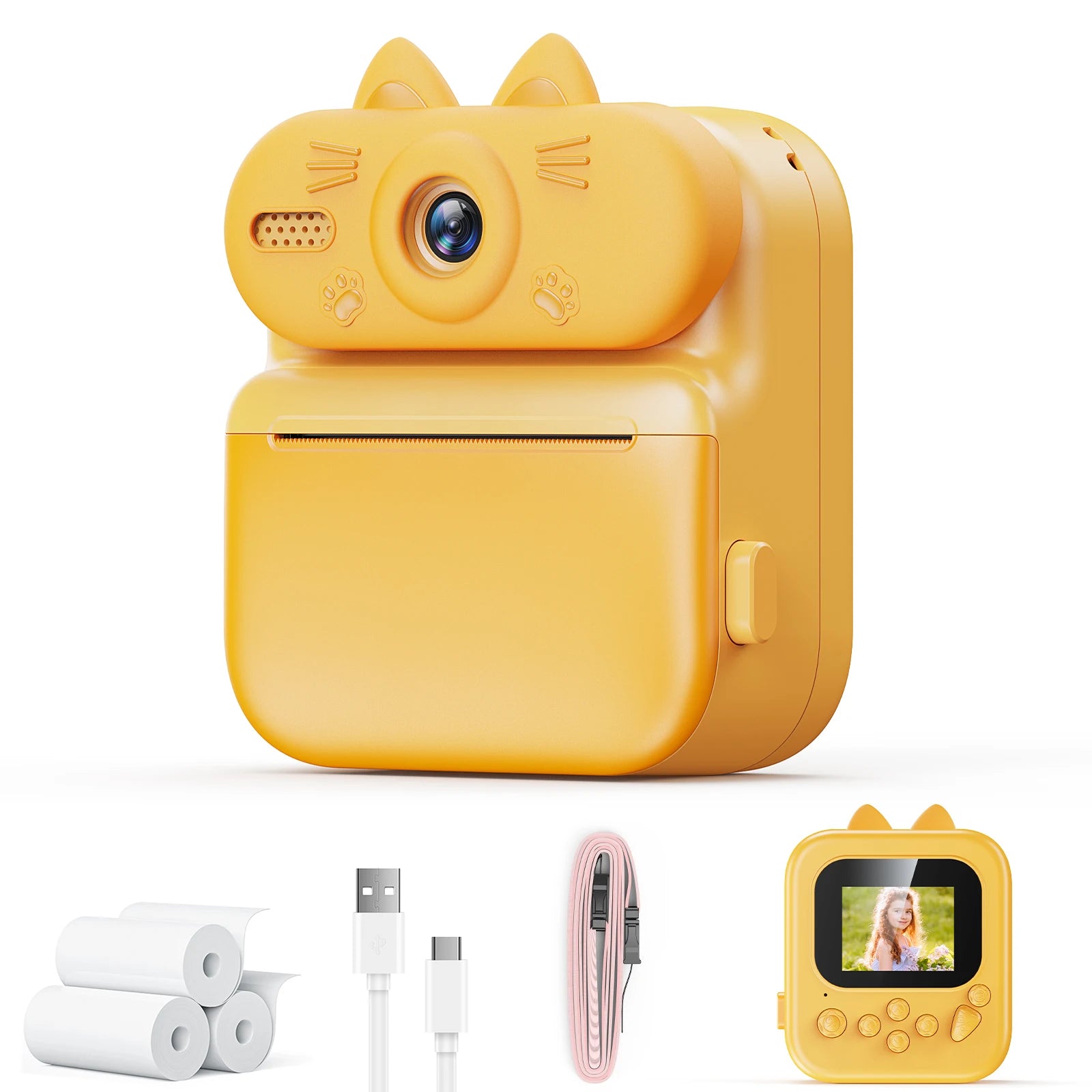 Kinderkamera Sofortdruck 1080HD Katzen & Kaninchen