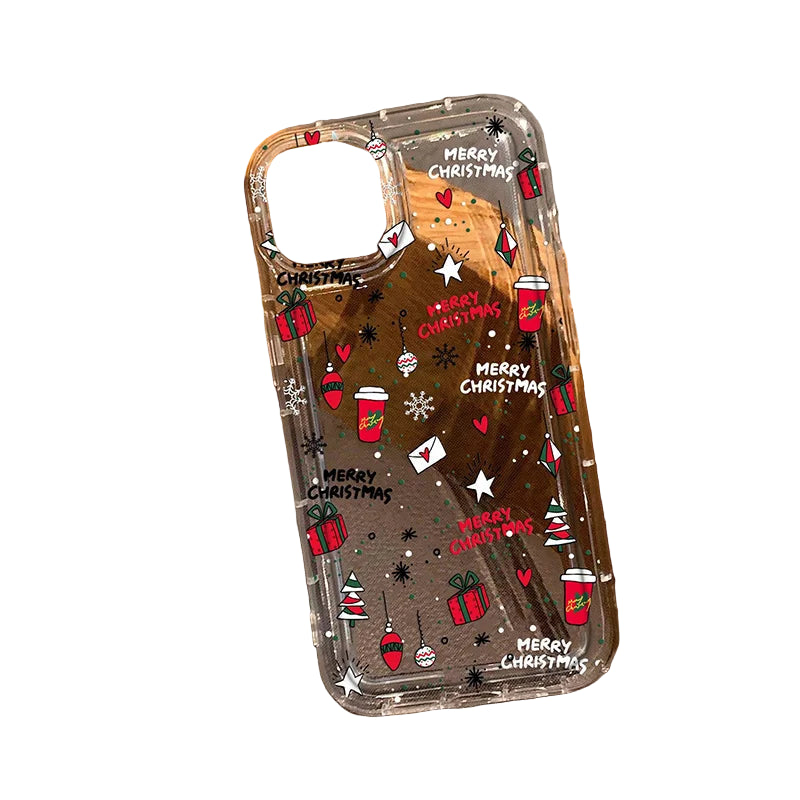 Weihnachtsmuster Klare Hülle für iPhone 17 & 16