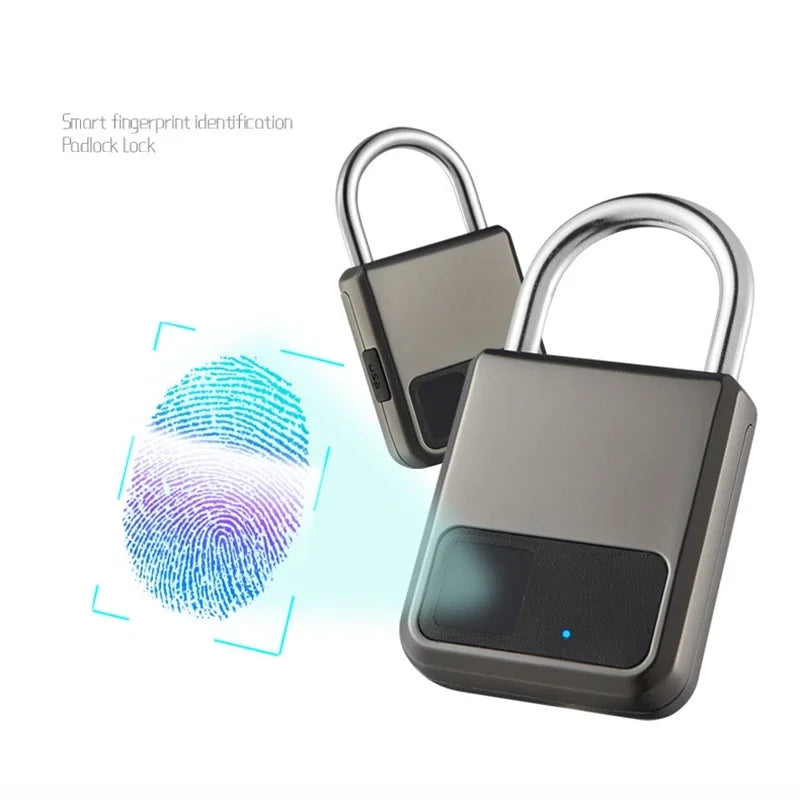Smart Fingerabdruck-Vorhängeschloss USB wasserdicht