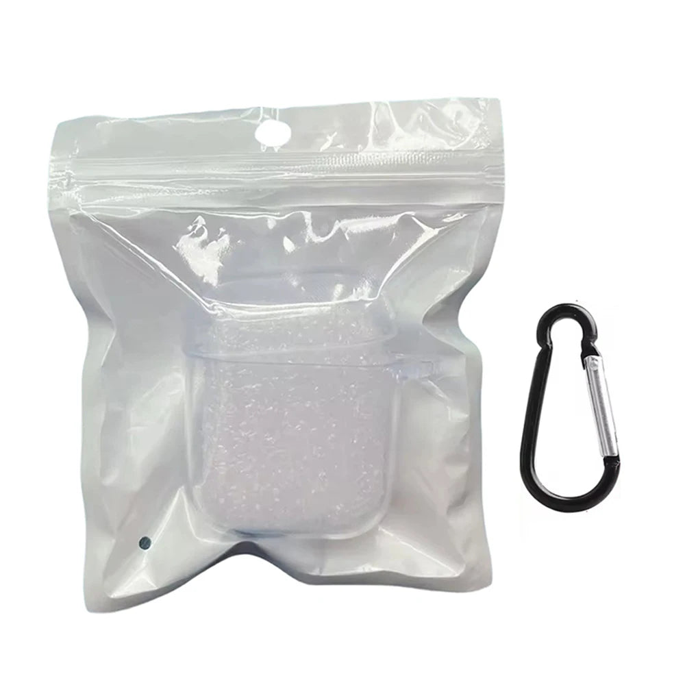 Transparent AirPods case with key ring