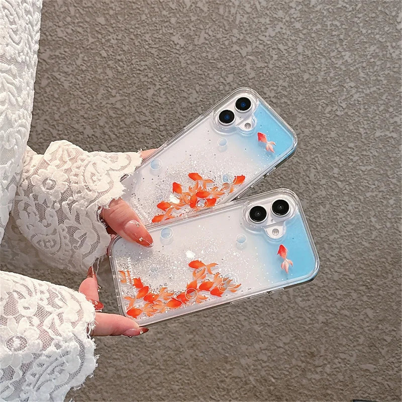 Goldfisch Quicksand Hülle für iPhone 17 Pro Max