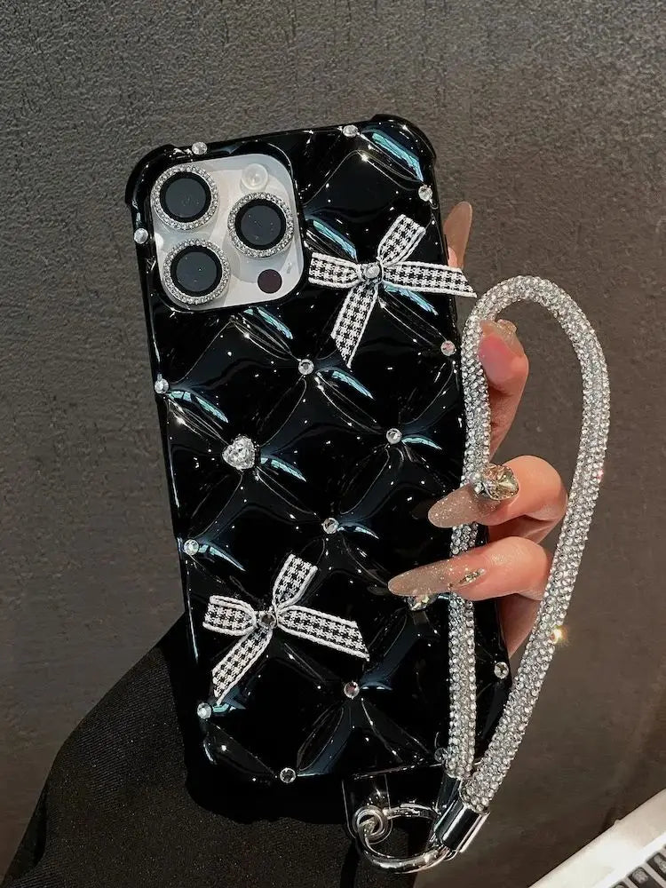 Luxus Glitzer Case mit Diamant Kette für iPhone 17 Pro Max
