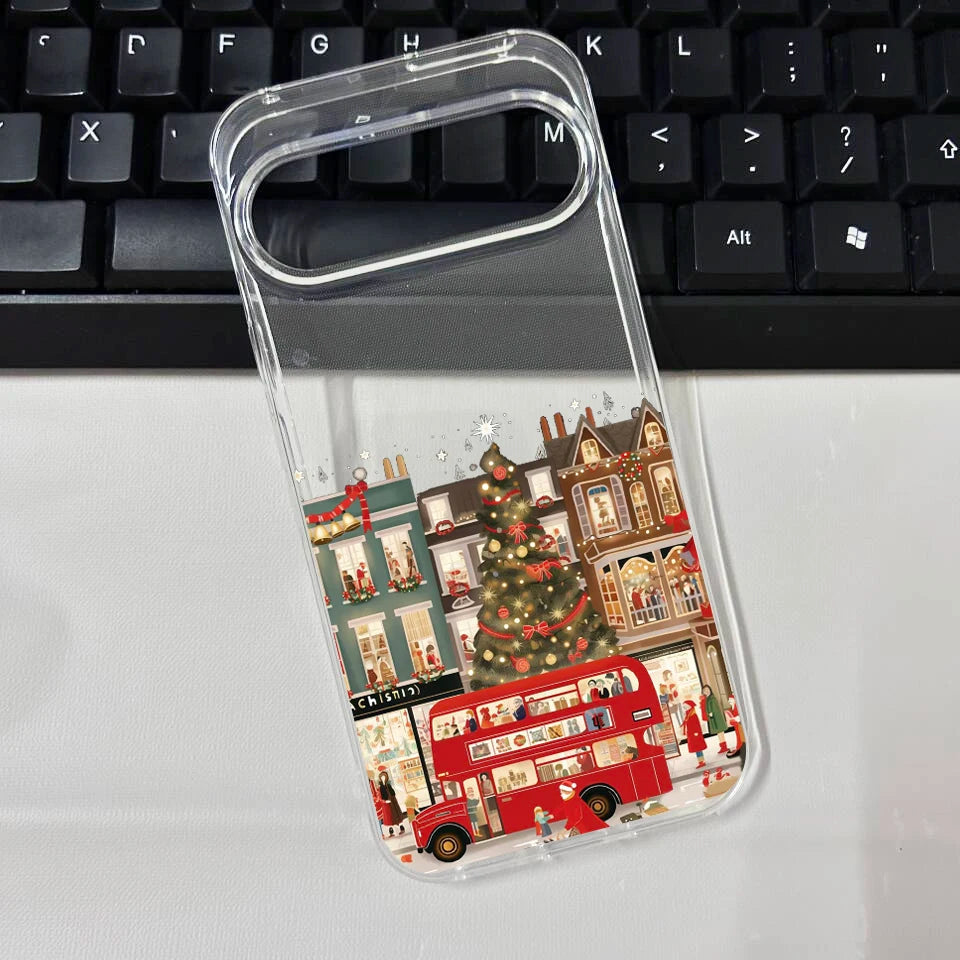 Niedliche Winter Handyhülle mit Schneemotiv für Google Pixel