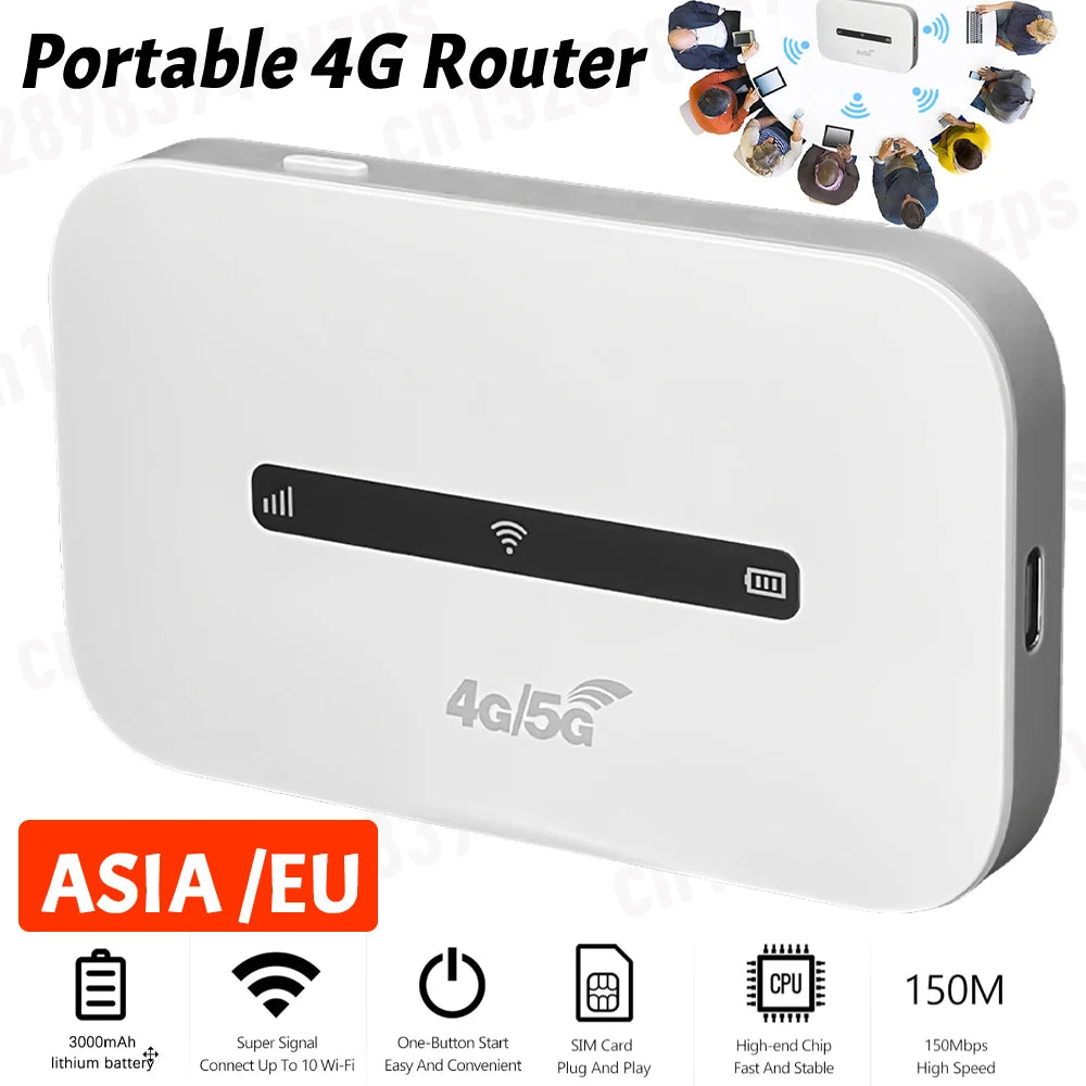 Mobiler 4G WLAN Router mit 3000mAh Akku
