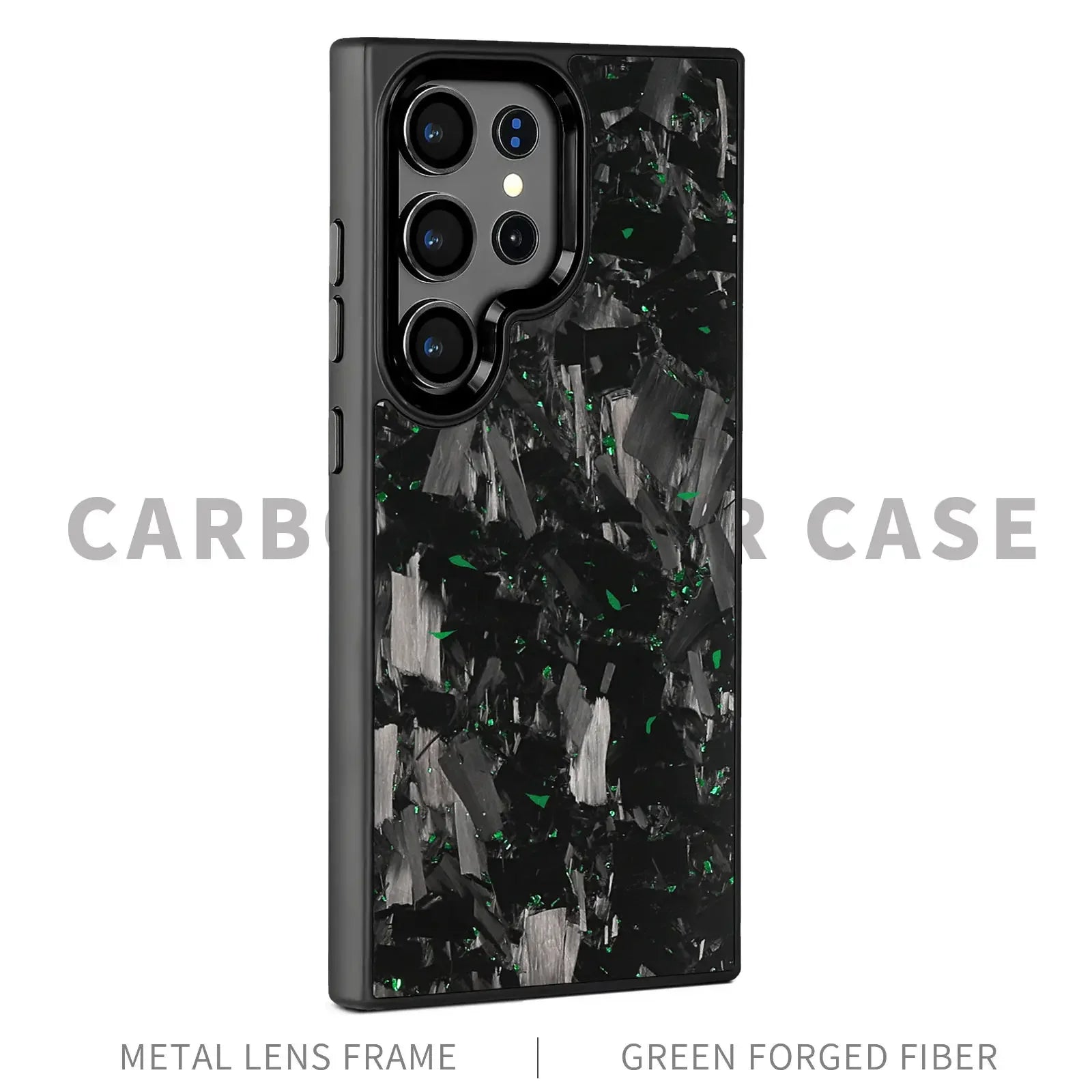 Glänzende Kohlefaser Hülle für Galaxy S25 Ultra