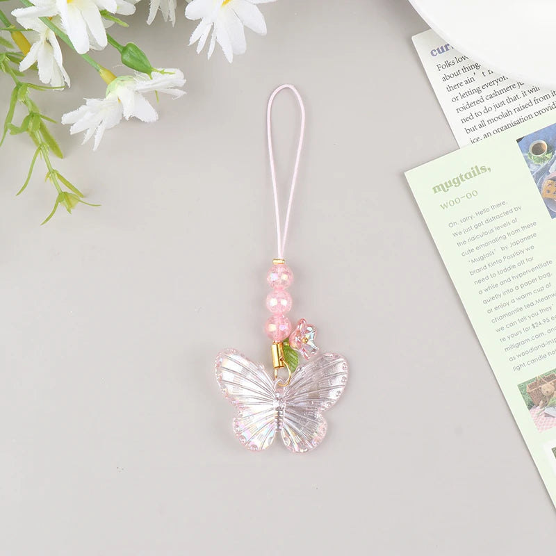 Bunter Schmetterling Handy-Lanyard mit Anhänger