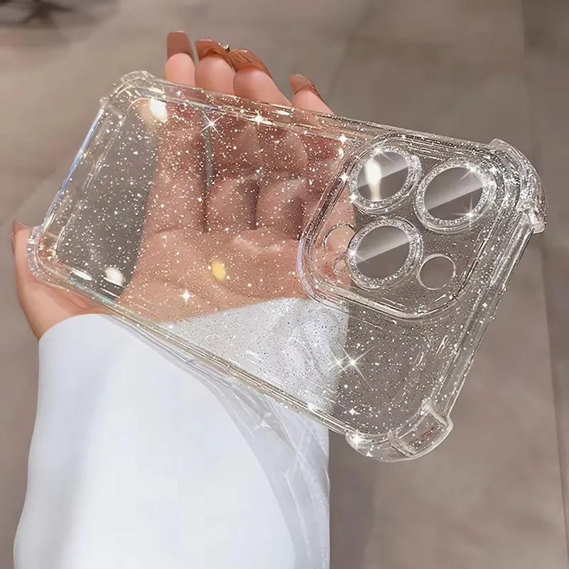 Glitzer Hülle für iPhone 17 Pro Max Transparent TPU