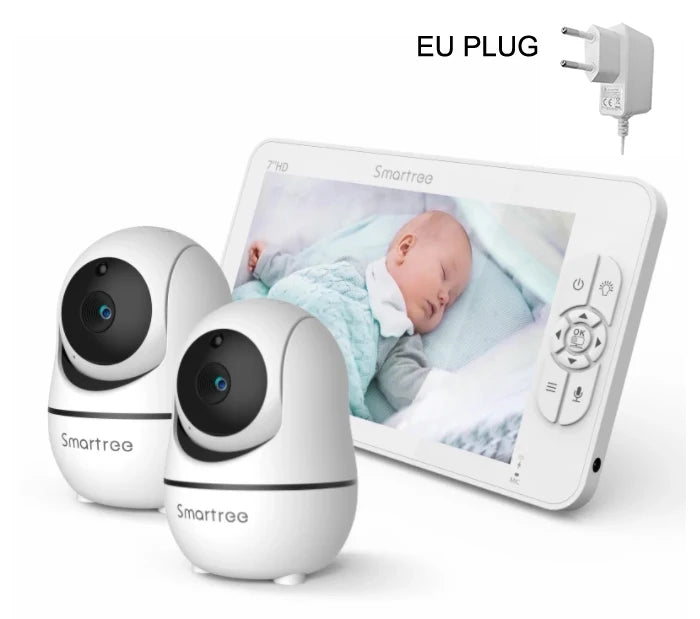 1080P HD Babyphone Split Screen mit Zoom & Fernsteuerung