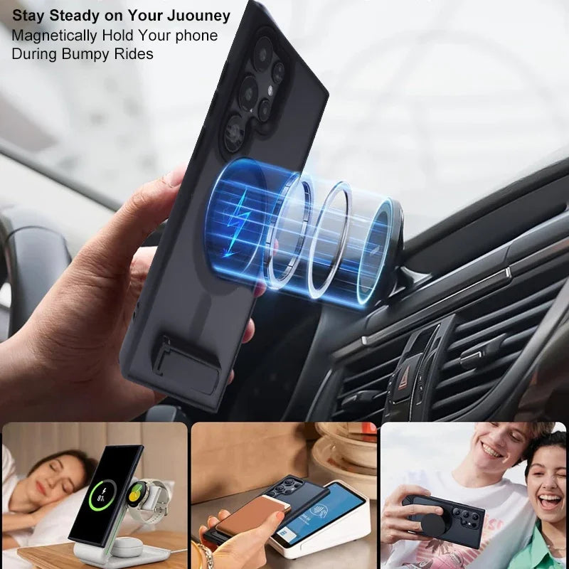 Magnetische Handyhülle mit Ständer für Galaxy S25