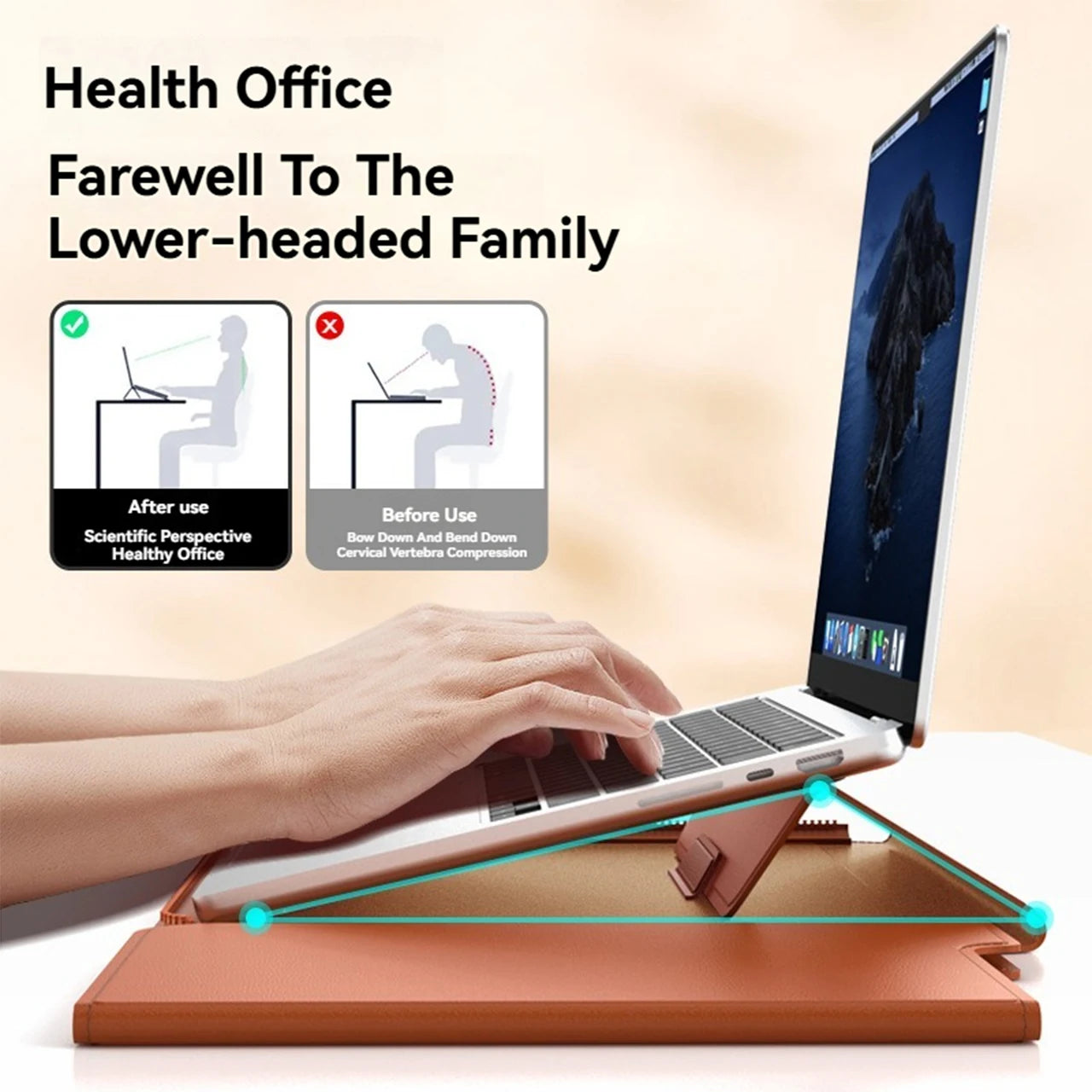 Personalized leather laptop case for MacBook