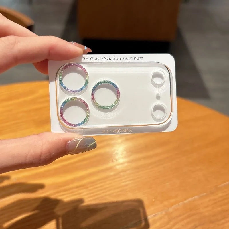 Glitter camera lens protector for iPhone 17 series