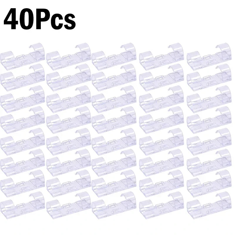 Self-adhesive cable clips, 1-60 pieces, for organization