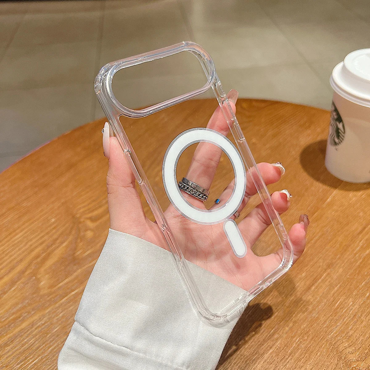 Kristallklare Magnethülle für iPhone 17 Pro Max