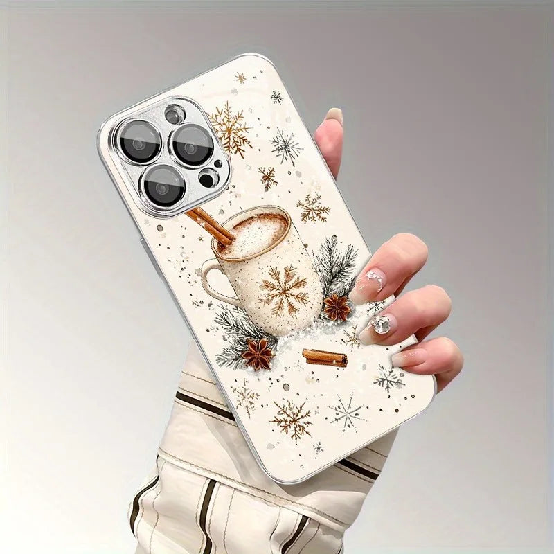 Weihnachts Schneeflocken Handyhülle für Samsung S25