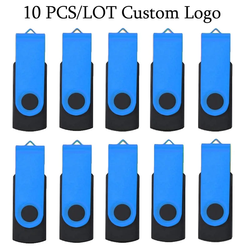 10 Stück USB 2.0 Stick 4–64GB mit Logo