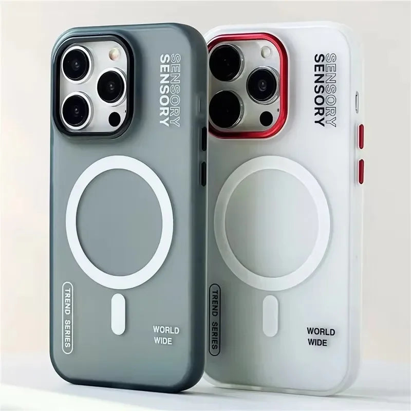 Magnetische Rüstungshülle iPhone 14–16 Pro Max matt
