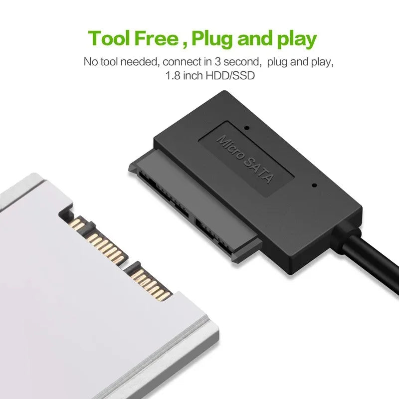 USB 3.0/2.0 SATA Kabel für SSD/HDD 20–50 cm