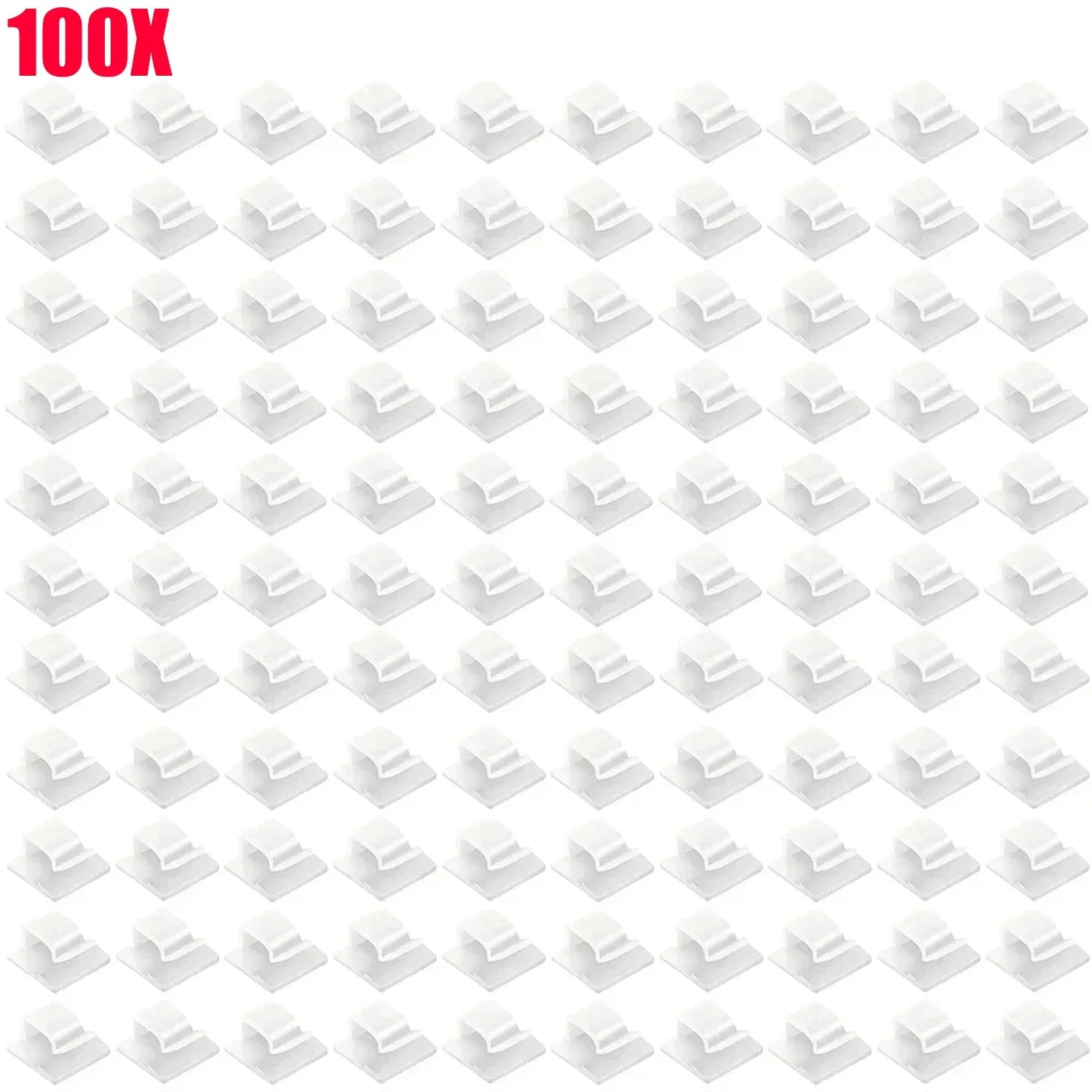 Silicone cable clips, self-adhesive, 10–100 pieces