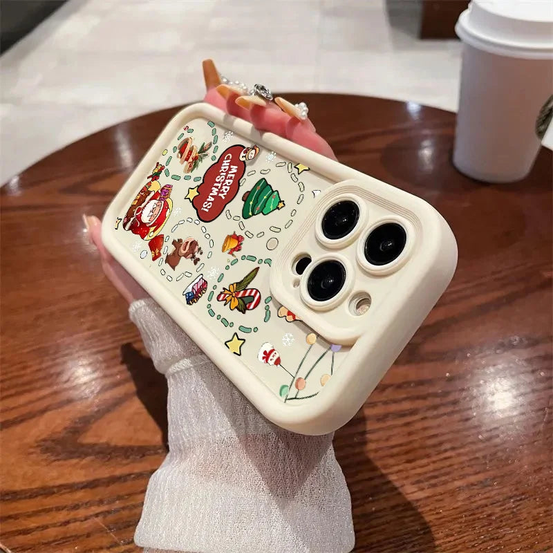 Pixel 9 8 Case Christmas Cartoon Silicone Full Protection Case