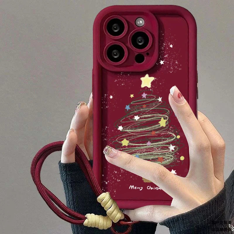 Weihnachtsbaum Handkette Hülle für Samsung S25