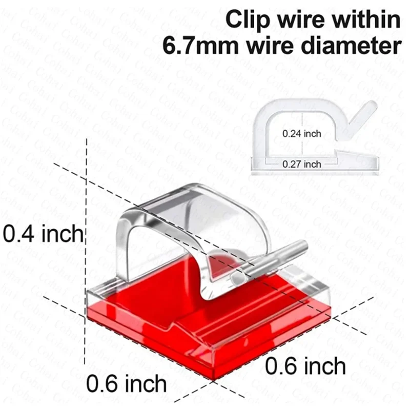 Self-adhesive cable clips, 50 pieces, organizer