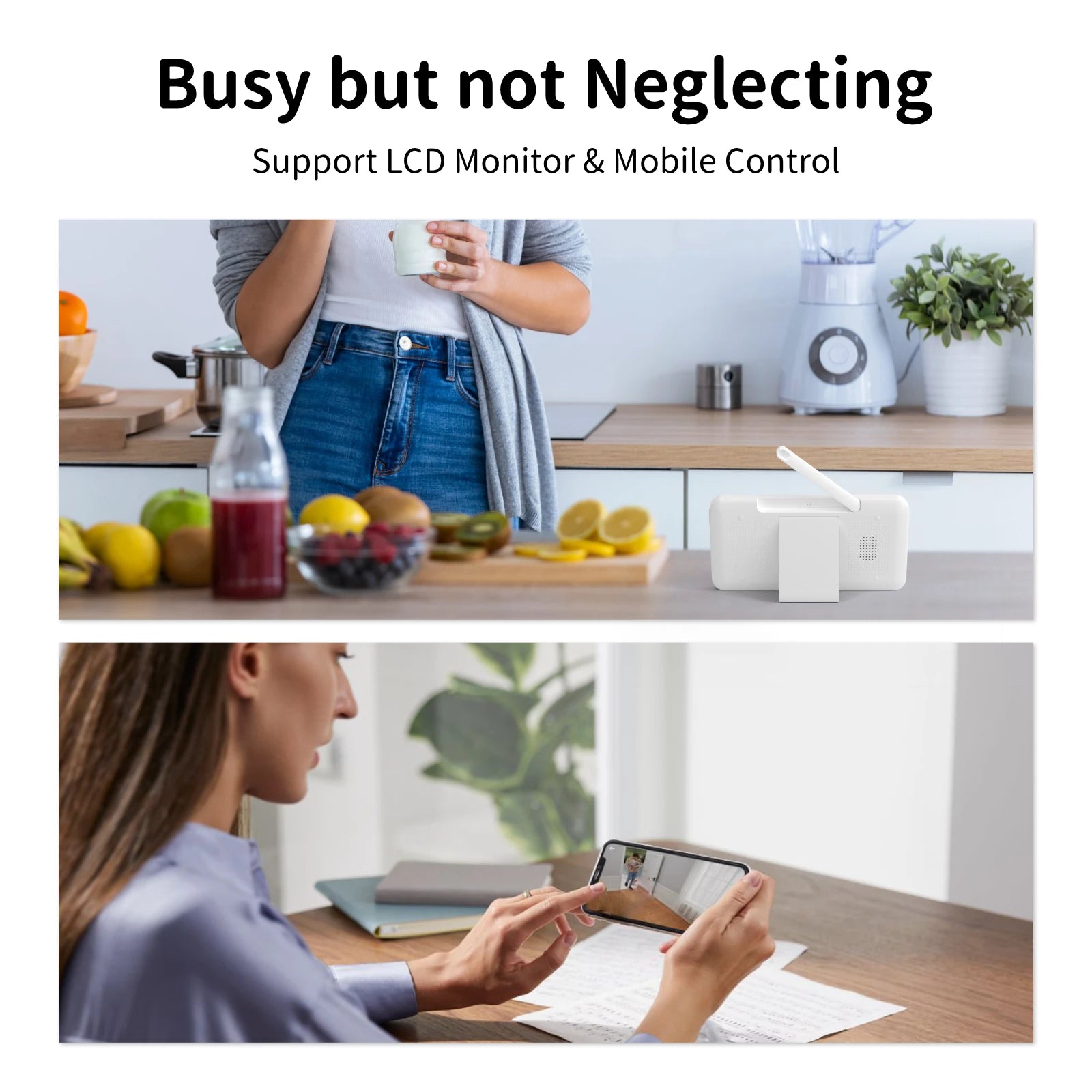 WiFi Babyphone 5 Zoll LCD Kamera mit PTZ & Schlafliedern